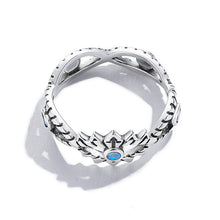 Load image into Gallery viewer, Turquoise Eye Shaped Evil Eyes Finger Wrap Ring - Ring6