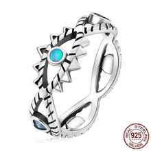 Load image into Gallery viewer, Turquoise Eye Shaped Evil Eyes Finger Wrap Ring - Ring6