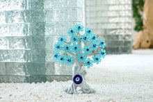 Load image into Gallery viewer, Turquoise Leaf Blue Evil Eye Tree Desktop Ornament - Ornament