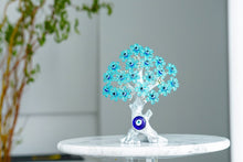 Load image into Gallery viewer, Turquoise Leaf Blue Evil Eye Tree Desktop Ornament - Ornament