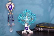 Load image into Gallery viewer, Turquoise Leaf Blue Evil Eye Tree Desktop Ornament - Ornament