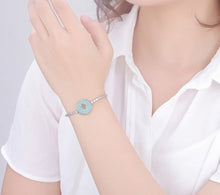 Load image into Gallery viewer, Turquoise Stone Studded Hamsa Hand Bracelet - BraceletSmall Hamsa