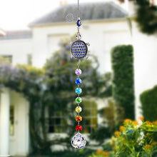 Load image into Gallery viewer, Turtle with Evil Eyes Wall Hanging with Suncatcher Crystals - Wall Hanging