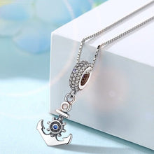 Load image into Gallery viewer, Unique Anchor Themed Evil Eye Silver Pendant - Pendant