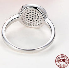 Load image into Gallery viewer, White and Black Stone Cluster Evil Eye Silver Ring - Ring7Rose Gold