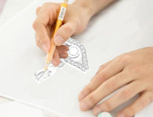 Load image into Gallery viewer, White and Black Stone Eye Shaped Evil Eye Silver Pendant - Pendant