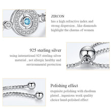 Load image into Gallery viewer, White and Blue Stone Evil Eyes Silver Bracelet - Bracelet