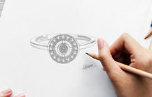 Load image into Gallery viewer, White and Single Blue Stone Evil Eye Silver Ring - Ring6