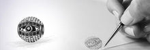 Load image into Gallery viewer, White, Blue and Black Stone Evil Eye Silver Charm Bead - Charm Bead