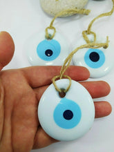 Load image into Gallery viewer, White Evil Eye Wall Hangings - Set of 3 - Wall Hanging