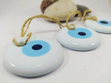 Load image into Gallery viewer, White Evil Eye Wall Hangings - Set of 3 - Wall Hanging