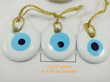 Load image into Gallery viewer, White Evil Eye Wall Hangings - Set of 3 - Wall Hanging