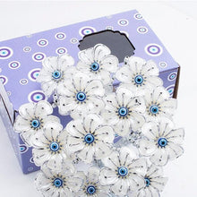 Load image into Gallery viewer, White Flowers Themed Evil Eye Desktop Ornament - Ornament