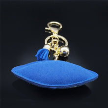 Load image into Gallery viewer, White Stone Evil Eye Keychains - KeychainEye Shaped White Evil Eye with Turquoise Stones