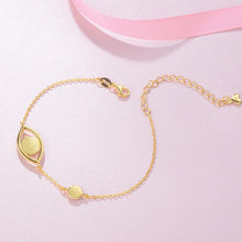 Load image into Gallery viewer, White Stone Evil Eyes Silver Bracelet - BraceletRose Gold