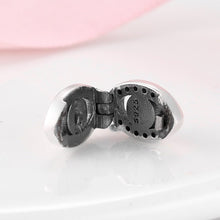 Load image into Gallery viewer, White Stone Eye Shaped Evil Eye Silver Charm Bead - Charm Bead