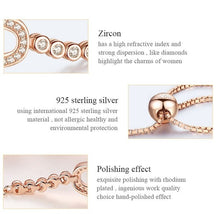Load image into Gallery viewer, White Stone Hamsa Hand Silver Bracelet - BraceletRose Gold
