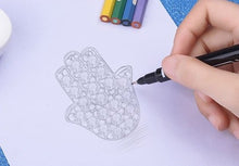Load image into Gallery viewer, White Stone Hamsa Hand Silver Stud Earrings - Earrings