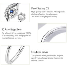 Load image into Gallery viewer, White Stone Studded Eye Shaped Evil Eye Ring - Ring
