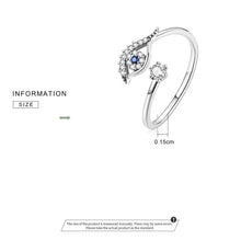 Load image into Gallery viewer, White Stone Studded Eye Shaped Evil Eye Ring - Ring