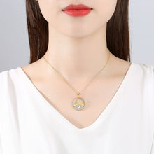 Load image into Gallery viewer, White Stone Studded White Evil Eye Silver Necklace - NecklaceGold18" inches or 45 cm