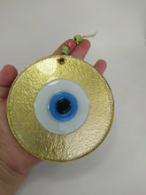 Load image into Gallery viewer, Yellow / Gold Evil Eye Wall Hangings - Wall HangingYellow with Yellow Eye