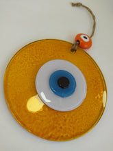 Load image into Gallery viewer, Yellow / Gold Evil Eye Wall Hangings - Wall HangingYellow with Yellow Eye
