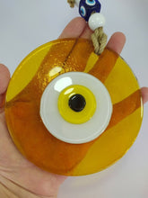Load image into Gallery viewer, Yellow / Gold Evil Eye Wall Hangings - Wall HangingYellow with Yellow Eye