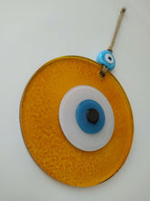 Load image into Gallery viewer, Yellow / Gold Evil Eye Wall Hangings - Wall HangingYellow with Yellow Eye