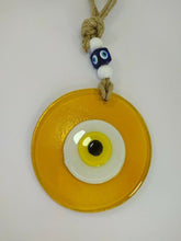 Load image into Gallery viewer, Yellow / Gold Evil Eye Wall Hangings - Wall HangingYellow with Yellow Eye