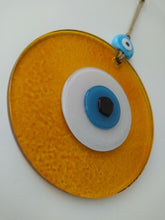 Load image into Gallery viewer, Yellow / Gold Evil Eye Wall Hangings - Wall HangingYellow with Yellow Eye