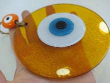 Load image into Gallery viewer, Yellow / Gold Evil Eye Wall Hangings - Wall HangingYellow with Yellow Eye