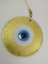Load image into Gallery viewer, Yellow / Gold Evil Eye Wall Hangings - Wall HangingYellow with Yellow Eye