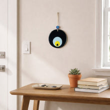 Load image into Gallery viewer, Black Evil Eye Wall Hanging - Wall HangingBlack with Yellow - Design 2
