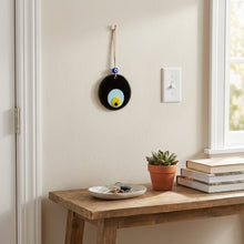 Load image into Gallery viewer, Black Evil Eye Wall Hanging - Wall HangingBlack with Yellow - Design 2
