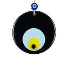 Load image into Gallery viewer, Black Evil Eye Wall Hanging - Wall HangingBlack with Yellow - Design 2
