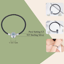 Load image into Gallery viewer, Blue and White Stone Evil Eye Silver Snake Chain Bracelet - Bracelet17cm
