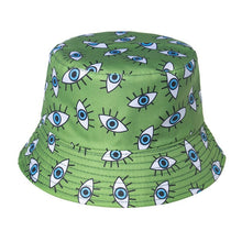 Load image into Gallery viewer, Blue Evil Eye Bucket Hat - AccessoriesGreen
