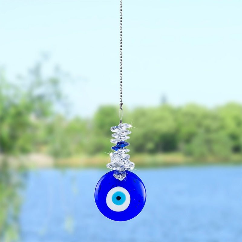 Classic Blue Crystal Evil Eye Wall Hanging - Wall Hanging