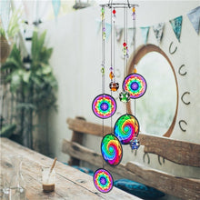Load image into Gallery viewer, Colorful Flower Design Evil Eyes Wind Chimes - Wind Chime

