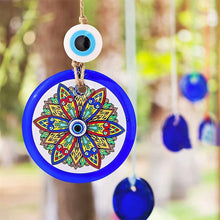 Load image into Gallery viewer, Colorful Flower Mandala Evil Eye Wall Hanging - Wall Hanging
