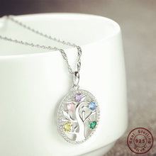 Load image into Gallery viewer, Colorful Tree of Life Silver Pendant and Necklace - NecklaceOnly Pendant
