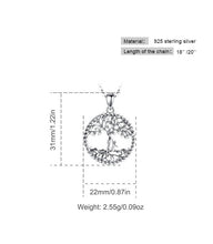 Load image into Gallery viewer, Engraved Silver Tree of Life Pendant and Necklace - NecklaceOnly Pendant

