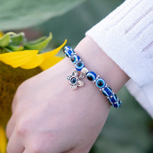 Load image into Gallery viewer, Evil Eye and Hamsa Hand Beaded Bracelets (8 Designs) - BraceletEvil Eyes with Butterfly Charm
