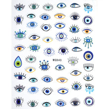 Load image into Gallery viewer, Evil Eye Nails - Evil Eye Nail Art Design Stickers - AccessoriesWG840
