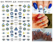 Load image into Gallery viewer, Evil Eye Nails - Evil Eye Nail Art Design Stickers - AccessoriesWG893
