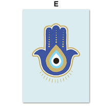 Load image into Gallery viewer, Evil Eye Posters - Series 1 - Home DecorEvil Eye with Hamsa Hand5.1” x 7.1”
