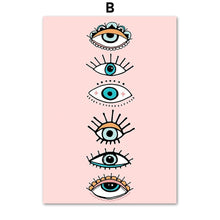 Load image into Gallery viewer, Evil Eye Posters - Series 1 - Home DecorArtistic Evil Eyes One Above the Other5.1” x 7.1”
