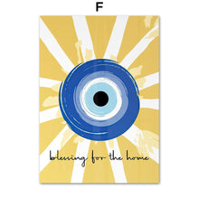 Load image into Gallery viewer, Evil Eye Posters - Series 2 - Home DecorBlessing for the Home Evil Eye5.1” x 7.1”
