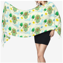 Load image into Gallery viewer, Evil Eye with Hamsa Hand Thin Shawls - AccessoriesGreen
